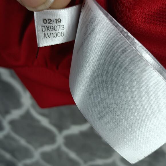 Manchester United FC Jacket Youth Large Red Soccer Adidas Full Zip Track Futbol - Picture 10 of 11